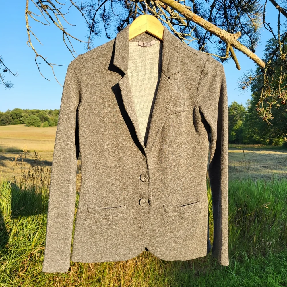 Tart grey buttoned jersey blazer - Picture 3 of 8